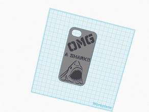omg shark iphone 5 case mobile 5c 5s animal cliat climate dont kill sea life 3d print model - Mito3D