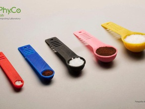 dosatori set di cucchiai per ipovedenti kitchen dining 3d print model - Mito3D