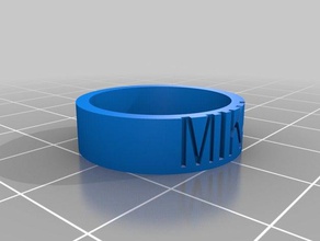 mika yüzük özelleştirilmiş 3d print model - Mito3D