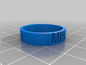 mika yüzük özelleştirilmiş 3d print model - Mito3D