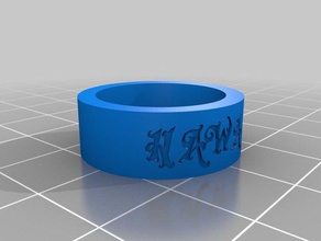 my customized hawaii ring rings 3d print model - Mito3D