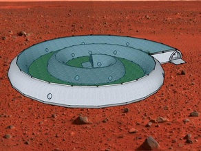 spirale base sur mars des bâtiments les structures makerbotmars 3d print model - Mito3D