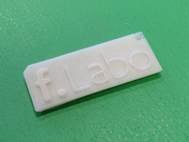 flabo logo plate accessories 3D print model - Mito3D
