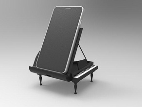 piano de cauda base telefone móveis a arte galaxy titular iphone objecto real samsun samsung ú útil 3d print model - Mito3D