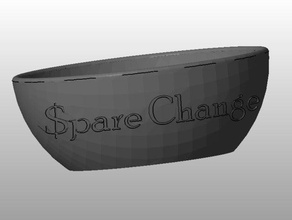 spare change cup organization 3d print model - Mito3D