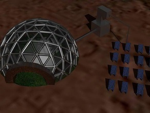 ico-dome base em marte edifícios estruturas makerbotmars 3d print model - Mito3D