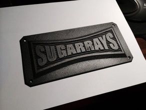 sugarrays logo des signes logos 3d print model - Mito3D