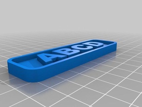 personalizable de texto simple signo organización personalizado fuente 3d print model - Mito3D