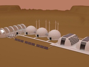 first colony mars base challenge 3d printing buildings makerbotmars 3d print model - Mito3D