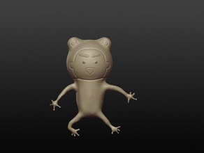 cute frog person sculptures 3d print model - Mito3D