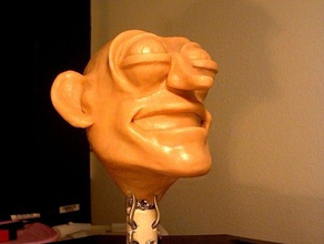 my scan 25 art character head human makerbotdigitizer sculpey sculpture 3d print model - Mito3D