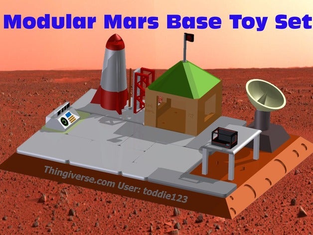 modüler mars base oyuncak 3d yazdırılabilir inşaat oyuncaklar özelleştirilebilir customizer makerbotmars proje 3D print model - Mito3D