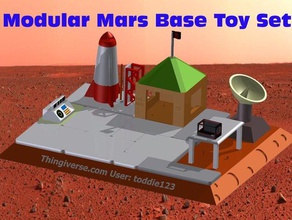 modular mars base toy 3d printable construction toys customizable customizer makerbotmars project 3d print model - Mito3D