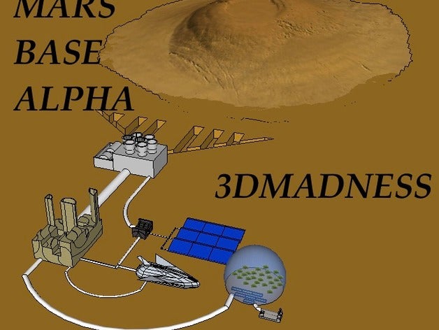 marte base alpha la fisica l'astronomia colonie makerbotmars il vapore staminali sustainableenergy tvy 3D print model - Mito3D