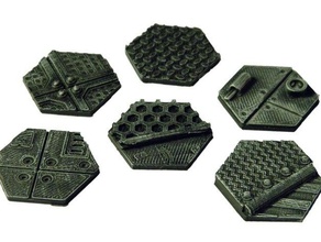 wargaming bases de 30mm hex brinquedo jogo os acessórios 28mm miniaturas lançamento wargame warhammer 40 40k warmag 3d print model - Mito3D