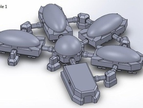 personalizable modular base marciana de los edificios estructuras makerbotmars 3d print model - Mito3D