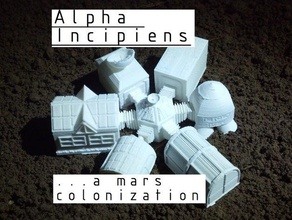 alfa incipiens modelli base sfida coloniza colonizat colonia cool infinito makerbotmars modulare pianeta 3d print model - Mito3D