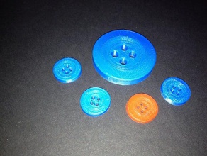 classic button replacement parts 4 hole buttons concave gswmb tinkercad 3d print model - Mito3D
