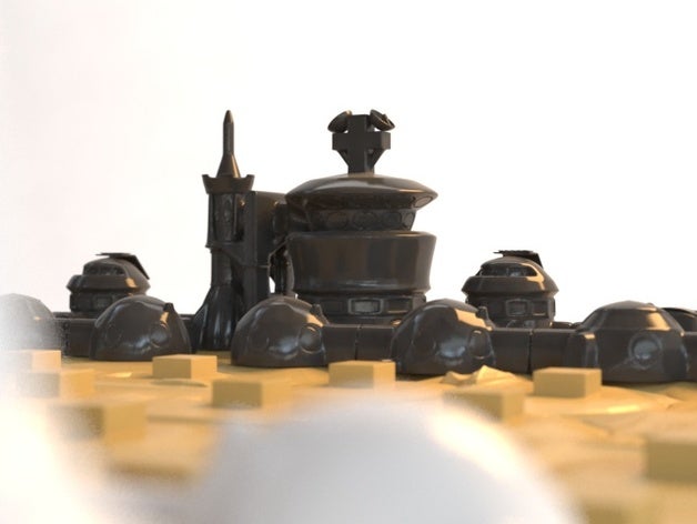 marziano-scacchi di base sfida set scacchi makerbotmars pezzi il vapore staminali tvy 3D print model - Mito3D