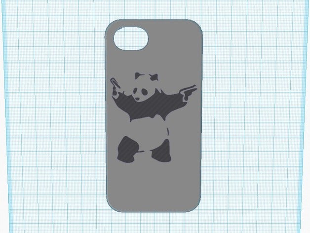 banksy panda guns iphone 5 case mobile 5c 5s art expensive graffiti 3D print model - Mito3D