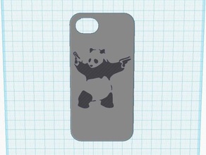 banksy panda guns iphone 5 case mobile 5c 5s art expensive graffiti