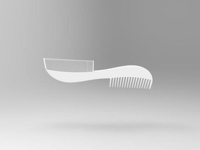designer double sided wide thin tooth comb accessories 3d print model - Mito3D