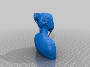 Linie Büste durchsucht Replikate Mädchen Photogrammetrie 3d print model - Mito3D