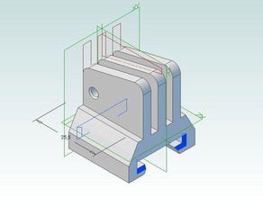 verschoben gopro mount nerf Kamera alibre design besetzen thingiverse parametric piccadilly rail Spielzeug 3d print model - Mito3D