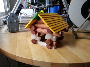 old school lincoln logs construction toys 3d openscad part pla reprap 3d print model - Mito3D