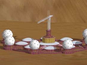 mars base sarah binalar yapılar makerbotmars 3d print model - Mito3D