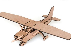 avión cessna mecánica los juguetes geislar el láser lasercut modelo 3d print model - Mito3D