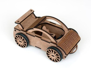 coche deportivo m1 mecánica los juguetes lasercut modelo 3d print model - Mito3D