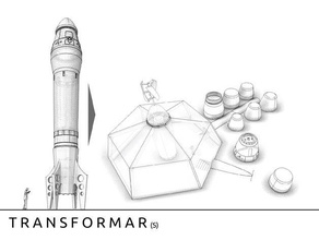 transformars toys games makerbotmars mars base mechanical toy rocket sci-fi scifi steam stem tvy 3d print model - Mito3D