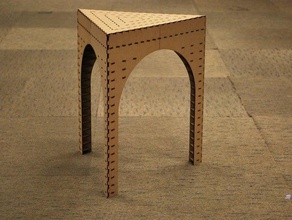 triangle stoolflabo diy chair laser cutter mdf tenkaizubudokai 3d print model - Mito3D