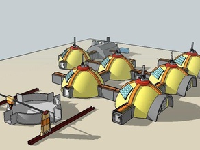 galileu base em marte edifícios estruturas makerbotmars vapor haste tvy 3d print model - Mito3D