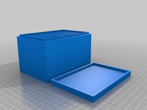 my customized parametric stackable ammo box lid sport outdoors 3d print model - Mito3D