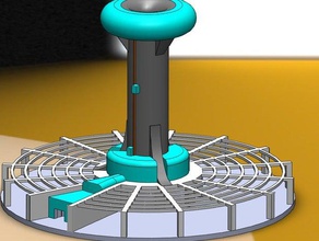 base sur mars cheminée solaire des bâtiments les structures makerbotmars 3d print model - Mito3D
