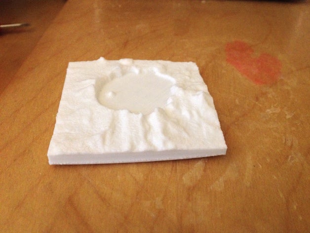 crater lake oregon learning 3d topo geodesy raised relief terrain topographical topography 3D print model - Mito3D