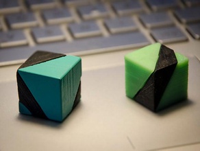 cube anneau anneaux 3d print model - Mito3D