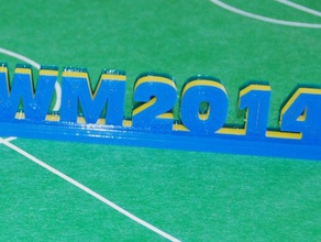 wm2014 sinal esporte ao ar livre futebol wm campeonato do mundo de 2014 3d print model - Mito3D