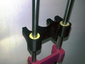 16mm sleeve carriage rostock printer igus linear bearings 3d parts 8mm delta johann metzench 3d print model - Mito3D
