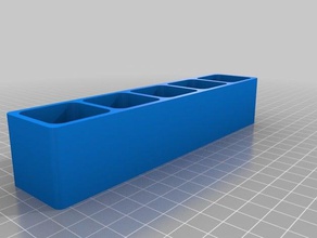 1x5 organizer containers customized 3d print model - Mito3D