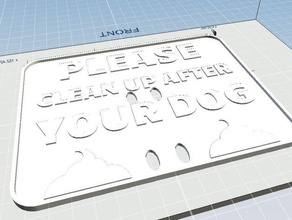 letrero de los propietarios perros las mascotas aviso 3d print model - Mito3D