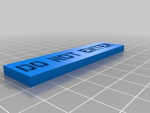 não digite sign A impressão 3d 3d print model - Mito3D