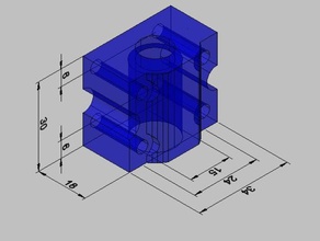 sc8uu ball bearing block lm8uu analog 3d printer parts 3d print model - Mito3D