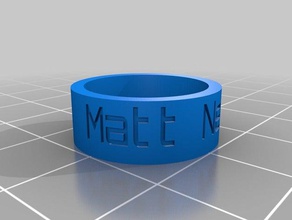 matt-ring yüzük özelleştirilmiş 3d print model - Mito3D