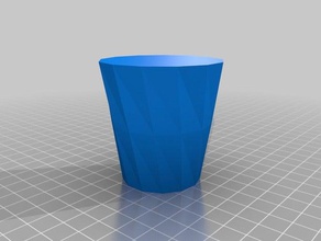 mon personnalisés tordu polygone vase jonas les conteneurs 3d print model - Mito3D