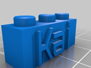 kai blocs lego necklacekeychain la construction les jouets personnalisé 3d print model - Mito3D