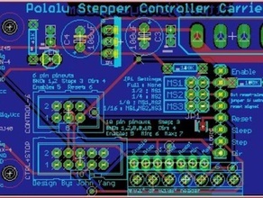 stepper controller carrier v13 other a4983 allegro eagle electronics pcb pololu reprap 3d print model - Mito3D