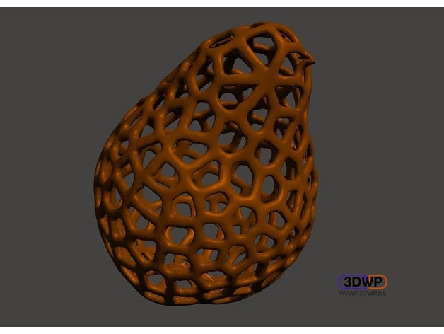 pêra voronoi de estilo varreduras réplicas Digitalização em 3d artec frutas meshlab meshmixer 3D print model - Mito3D